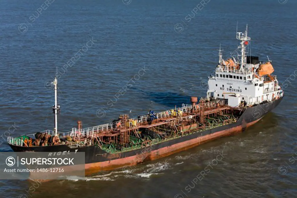 Oil tanker in the sea, Montevideo, Uruguay