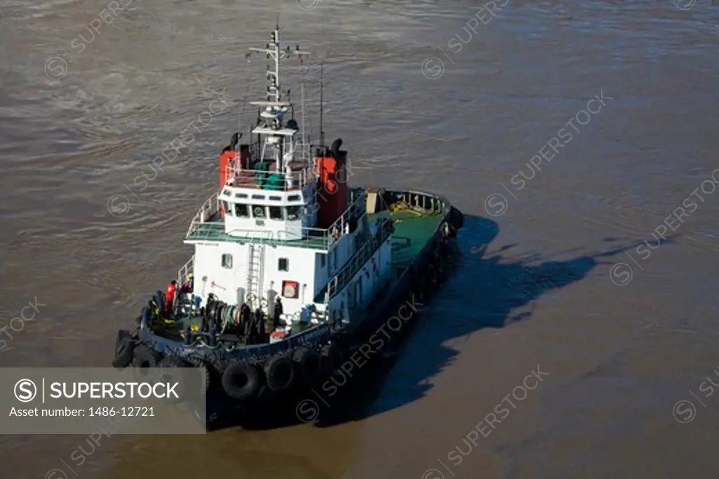 Tugboat in the sea, Montevideo, Uruguay