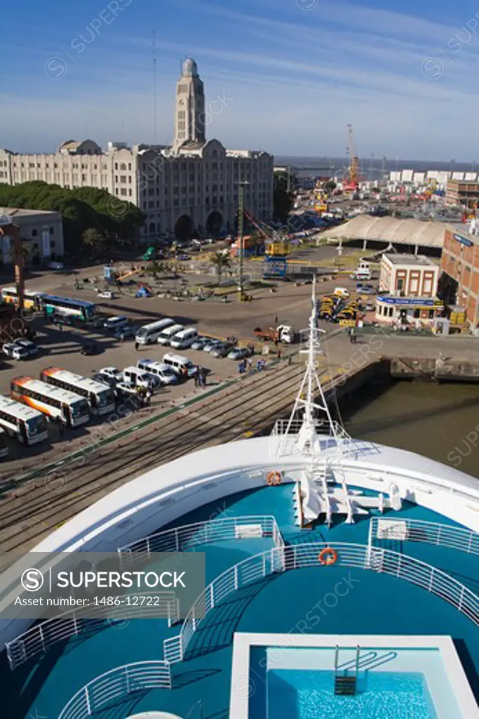 Cruise ship at a harbor, Montevideo, Uruguay