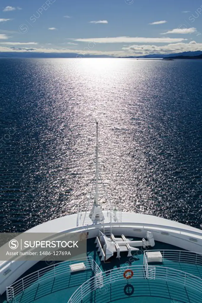 Star Princess cruise ship in the sea, Martial Mountains, Beagle Channel, Tierra Del Fuego, Patagonia, Argentina