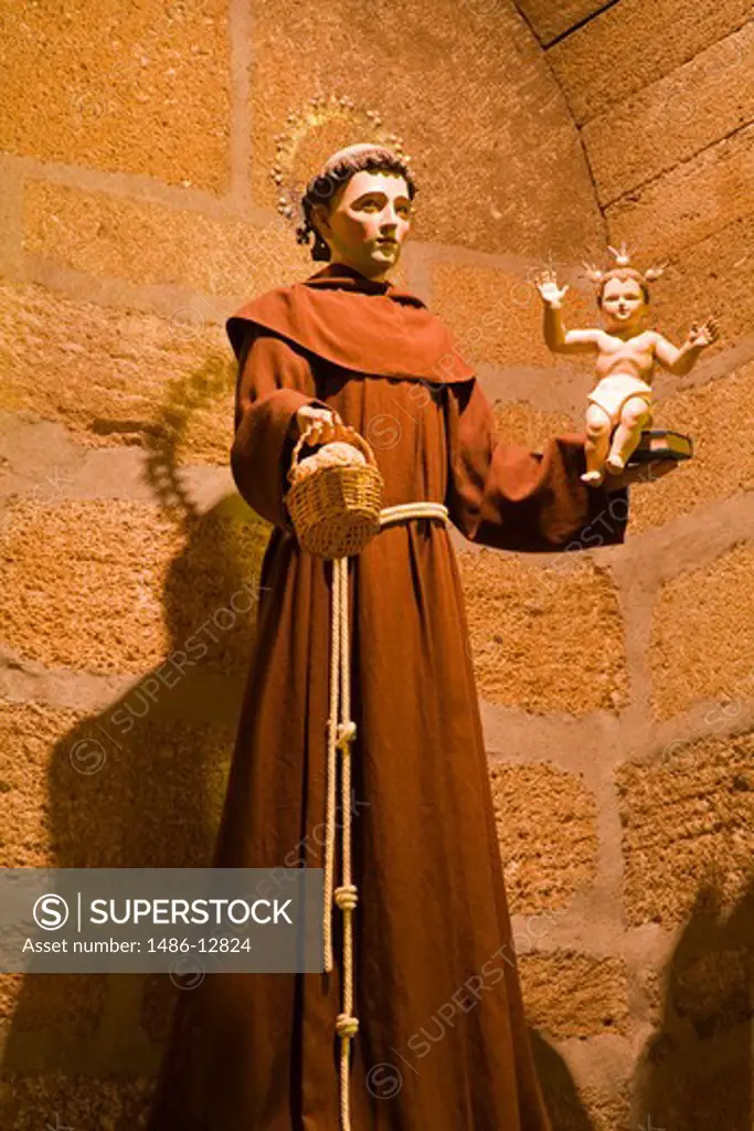 Statue of San Antonio De Padua in a church, San Francisco Church, La Serena, Coquimbo, Norte Chico, Chile