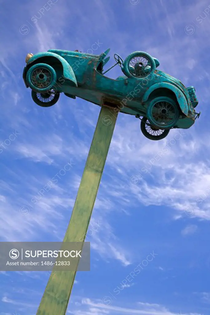 Low angle view of a sculpture of a car, English Quarter, Coquimbo, Norte Chico, Chile