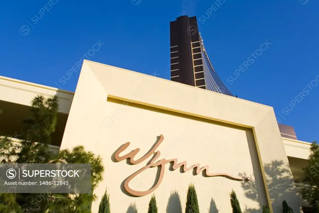 Low angle view of a hotel, Wynn Las Vegas, The Strip, Las Vegas, Nevada, USA