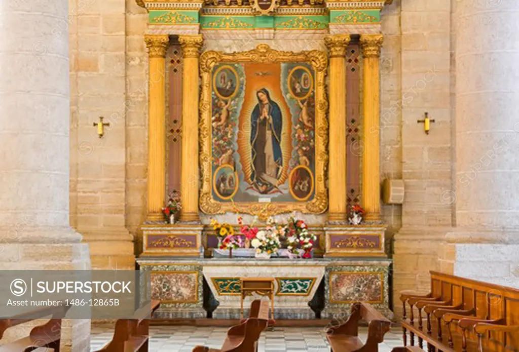 Interiors of a cathedral, Plaza De Armas, La Serena, Coquimbo, Norte Chico, Chile