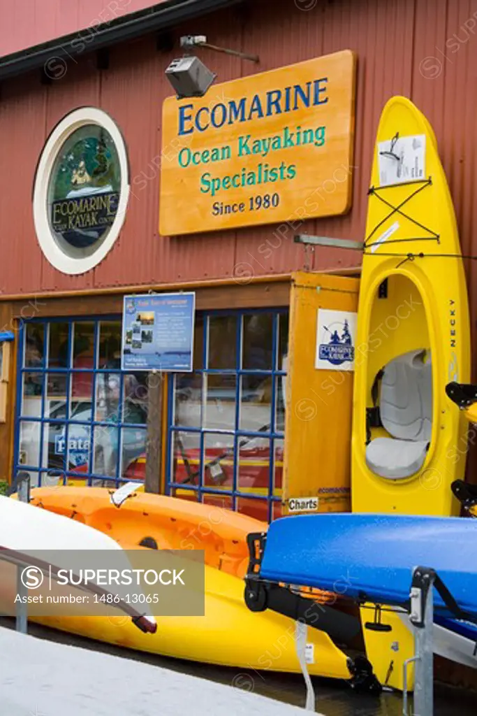 Canada, British Columbia, Vancouver, Granville Island, kayaking store