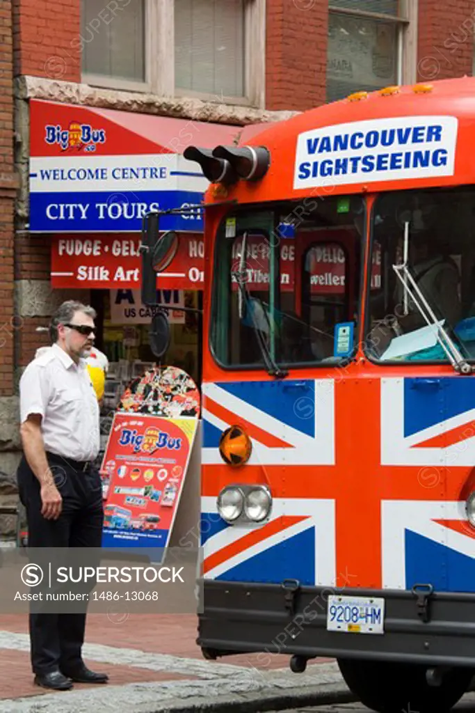 Canada, British Columbia, Vancouver, Gastown District, Vancouver Sightseeing Bus