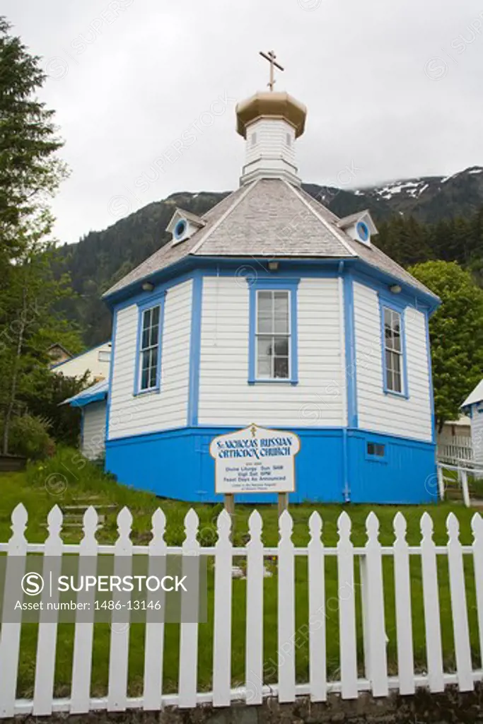 Low angle view of a church, St. Nicholas Russian Orthodox Church, Juneau, Alaska, USA