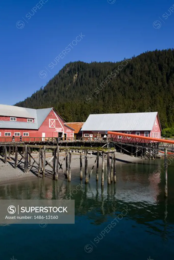 Museum at the waterfront, Glacier Bay, Cannery Museum, Icy Strait Point, Hoonah City, Chichagof Island, Alaska, USA