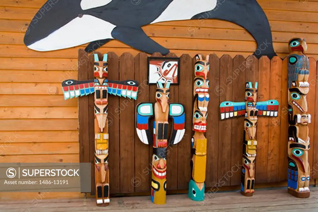 Totem poles, Ketchikan, Alaska, USA