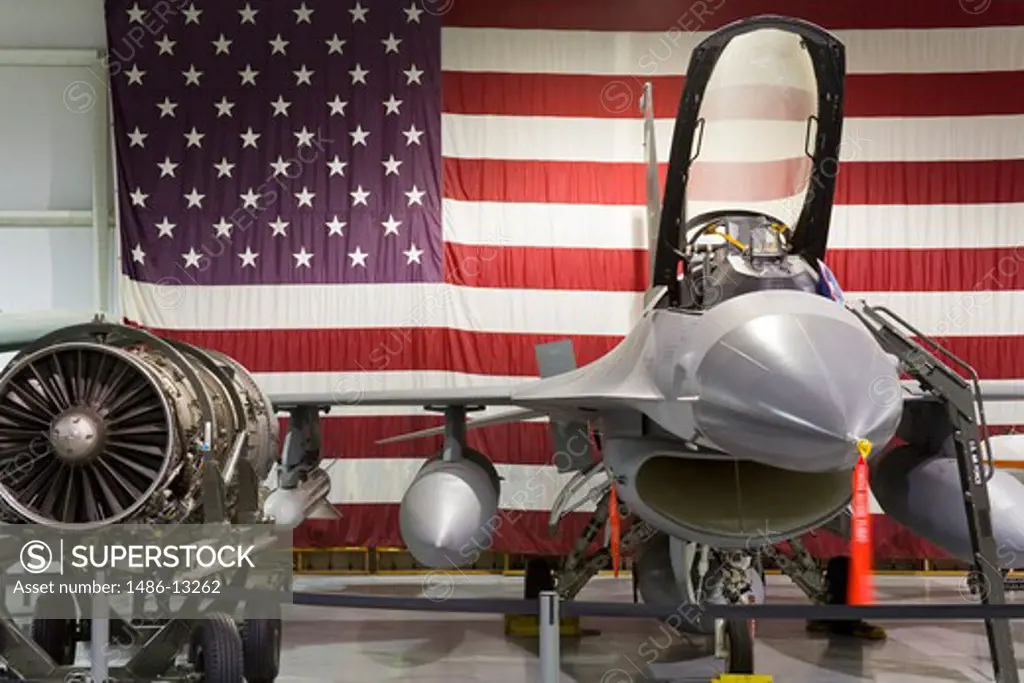 F-16 Fighting Falcon in a museum, Hill Aerospace Museum, Ogden, Utah, USA