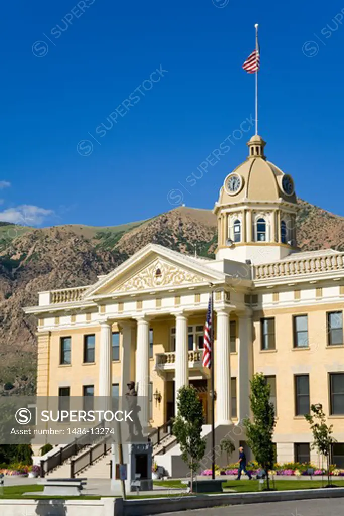 Facade of a courthouse, Brigham City, Utah, USA
