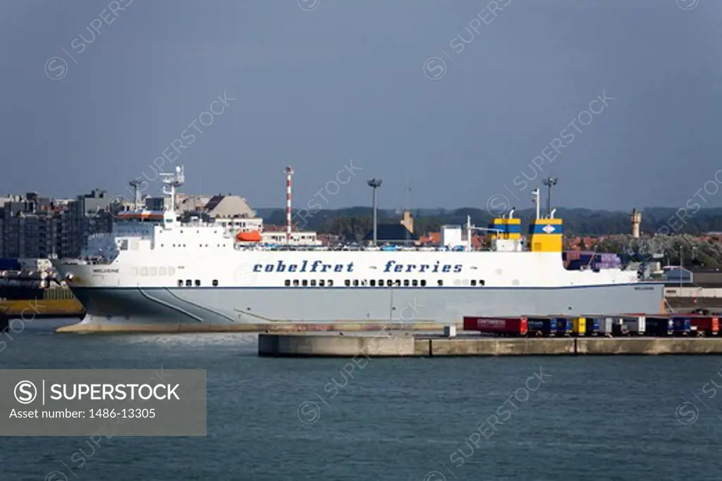 Ferry at a port, Port of Bruges-Zeebrugge, Bruges, Belgium