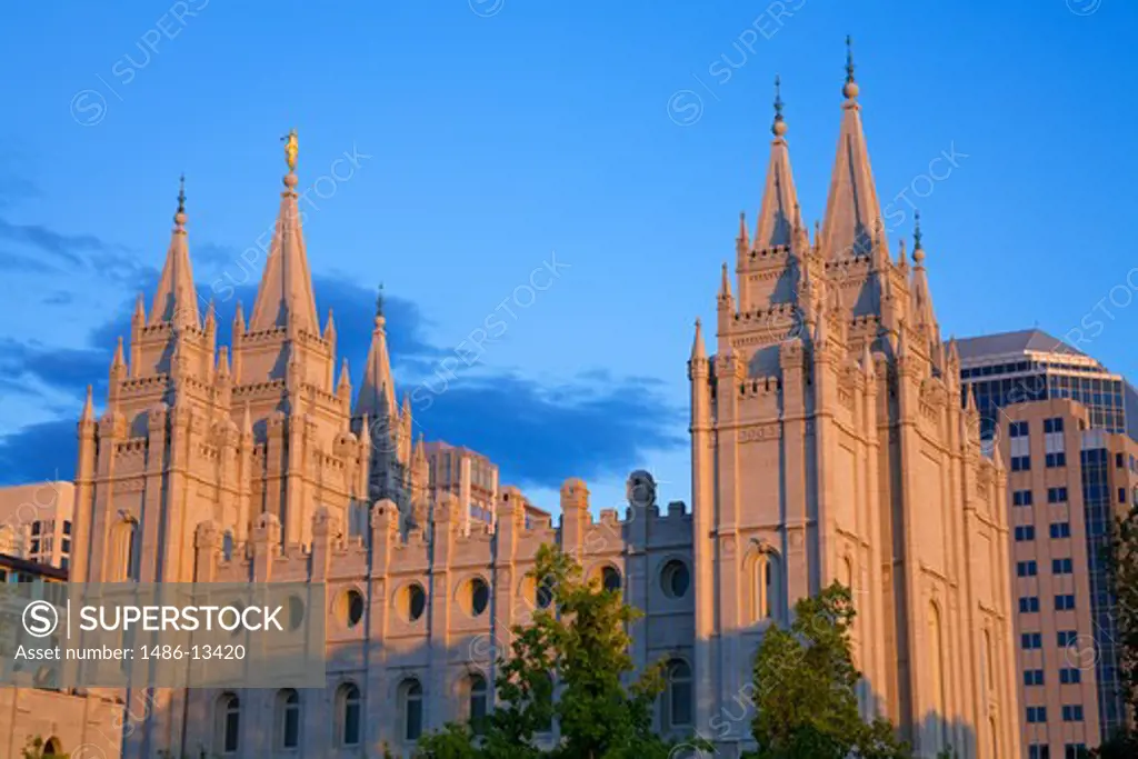 USA, Utah, Salt Lake City, Mormon Temple on Temple Square