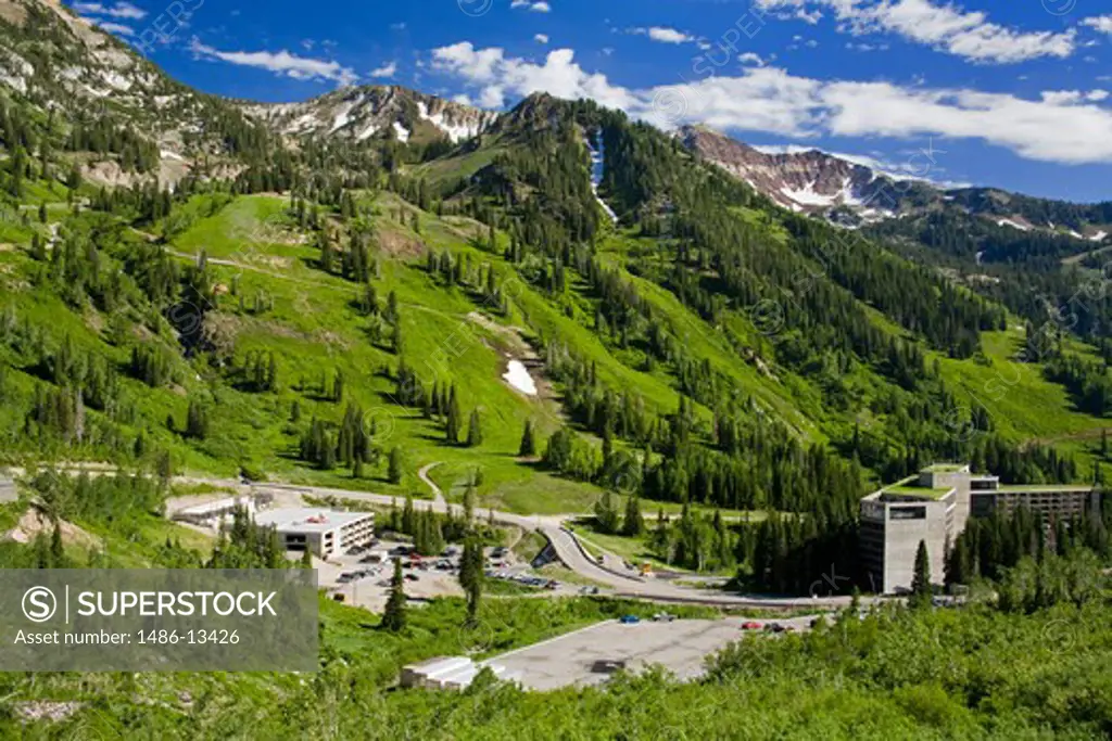 USA, Utah, Salt Lake City, Snowbird Ski Resort near Alta Village