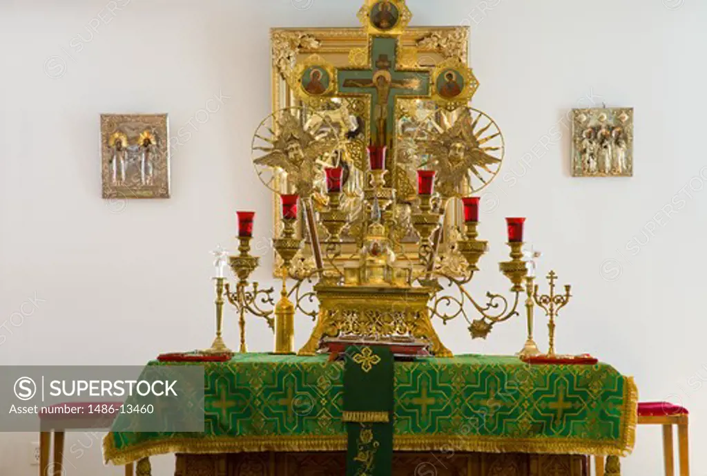 Interiors of a cathedral, St. Michael's Cathedral, Sitka, Baranof Island, Alaska, USA