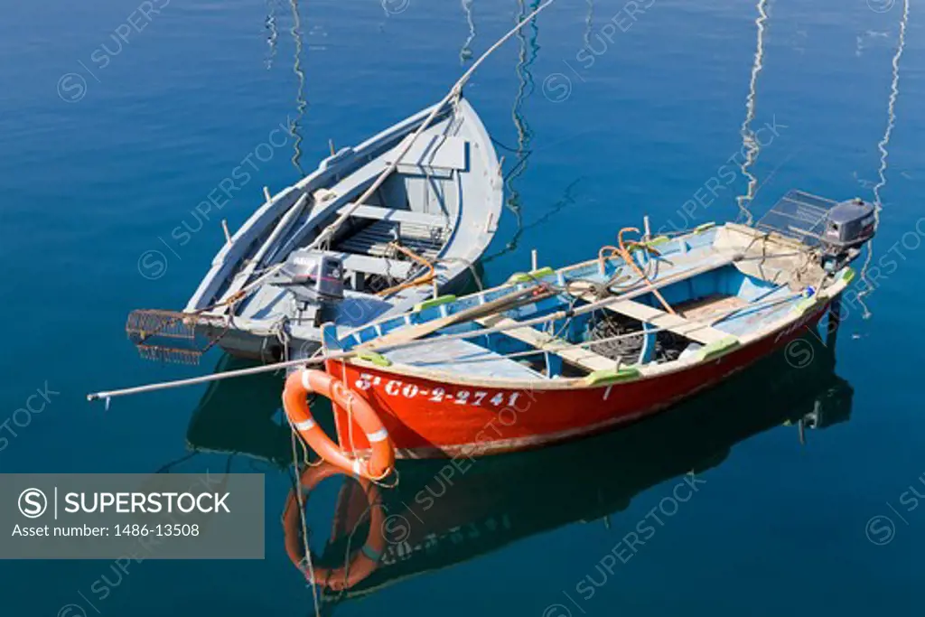 Fishing boats in the ocean, Darsena Marina, La Coruna, Galicia, Spain