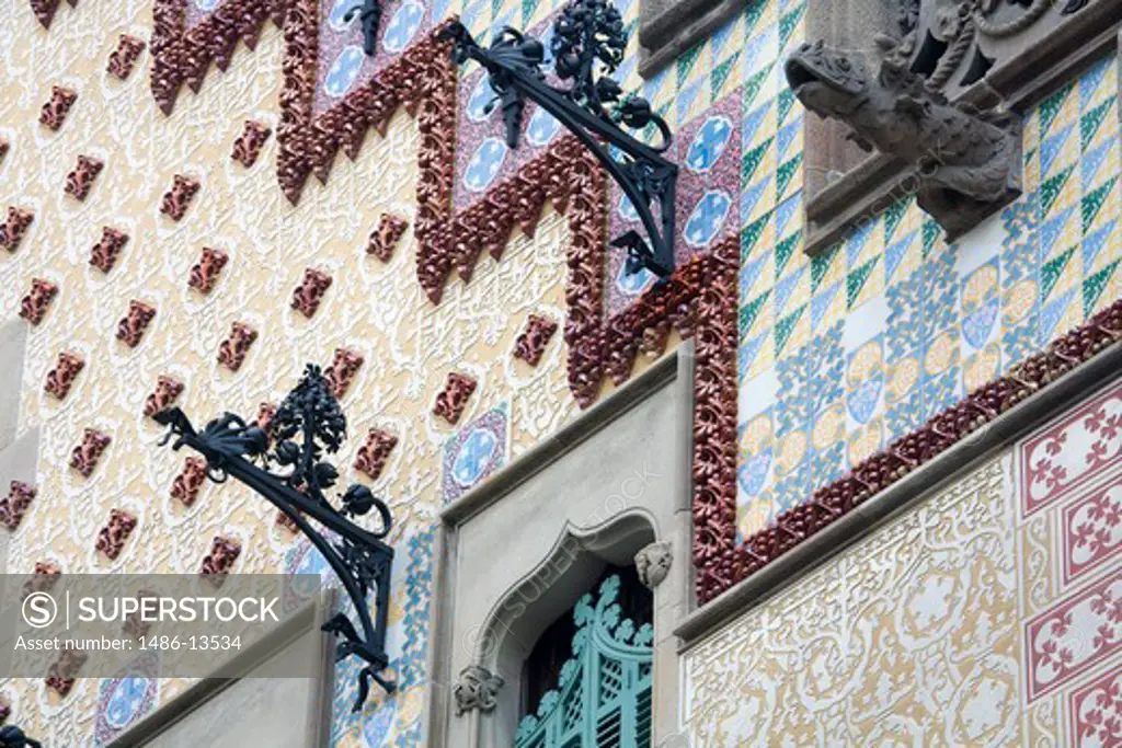 Architectural detail of a building, Casa Amatller, Barcelona, Catalonia, Spain