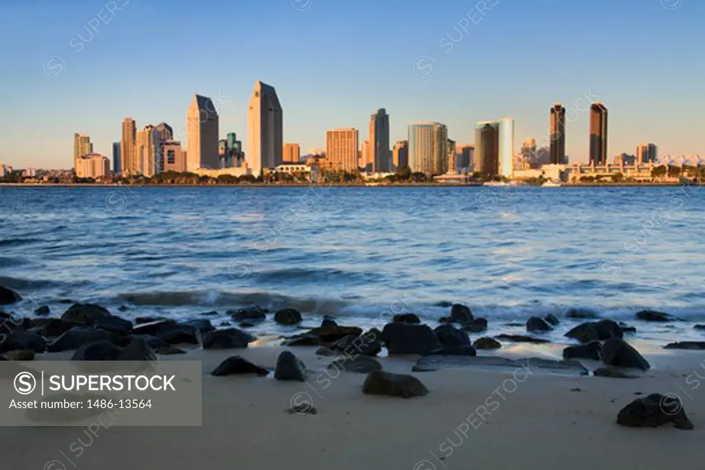 City viewed from Coronado Island, San Diego, California, USA