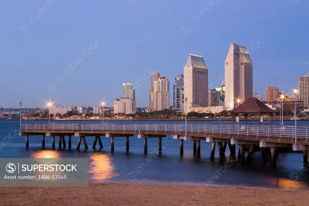 City viewed from Coronado Island, San Diego, California, USA