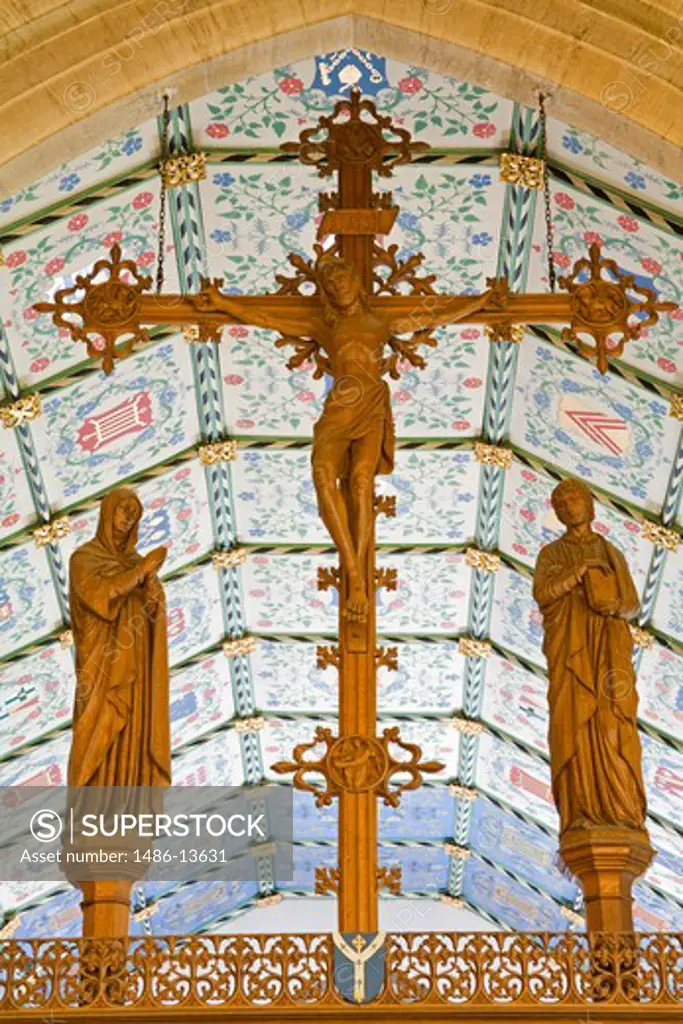 Crucifix in a church, St. Lawrence Church, Bourton-on-the-Water, Gloucestershire, England