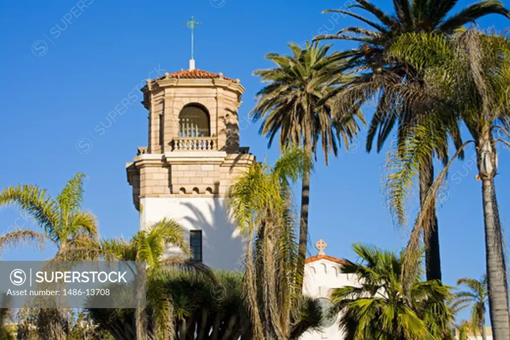 Low angle view of a church, St. James By-The-Sea Episcopal, La Jolla, San Diego, California, USA