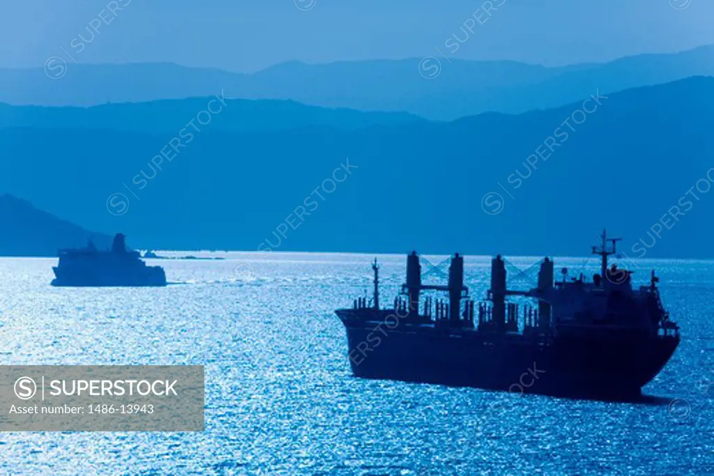 Ships at Lambton Harbour, Wellington, North Island, New Zealand