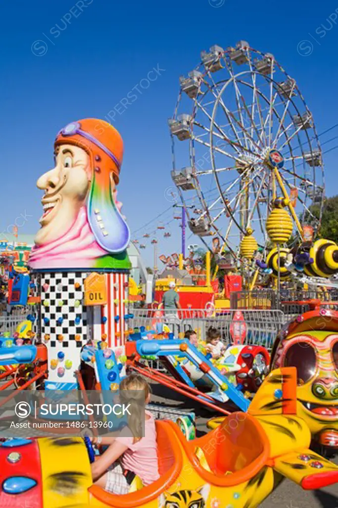 Ferris wheel in an amusement park, Orange County Fair, Costa Mesa, Orange County, California, USA