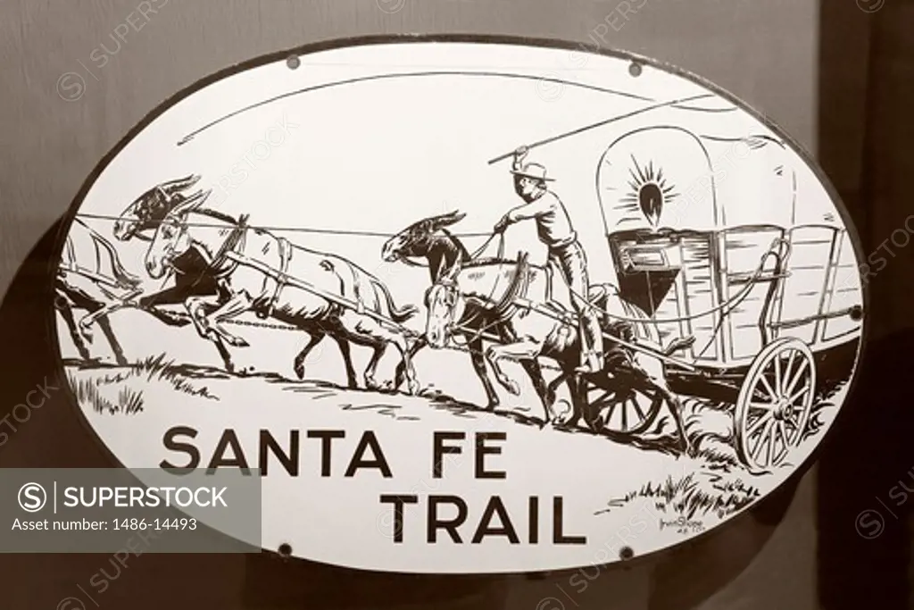 Santa Fe Trail exhibition in a museum, Rough Riders Museum, Las Vegas, San Miguel County, New Mexico, USA