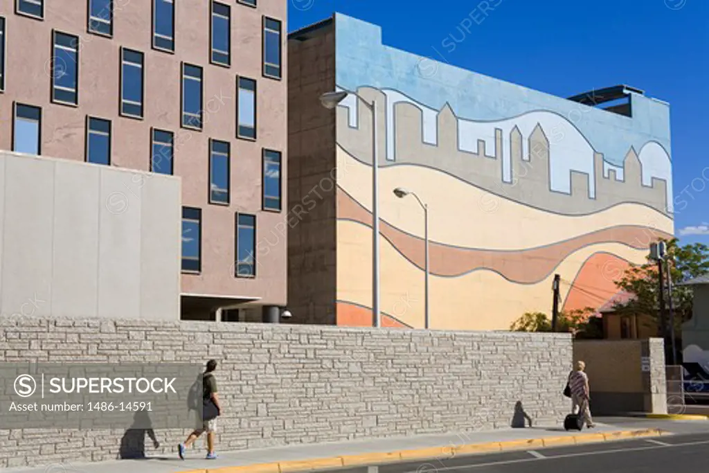 USA, New Mexico, Albuquerque, Buildings on 6th Street