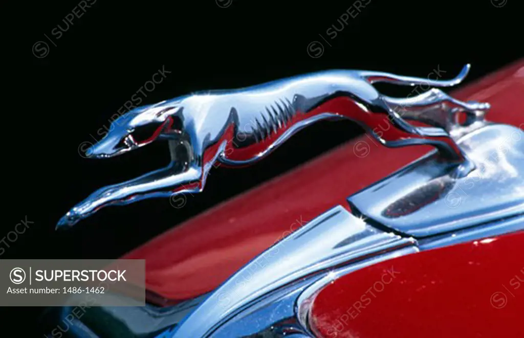 Hood ornament on a 1934 Ford Roadster car