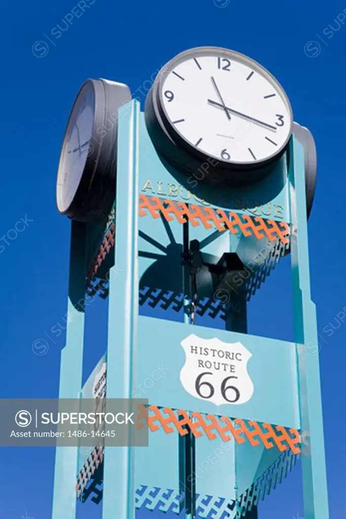 USA,New Mexico, Albuquerque, Central Avenue, Route 66 sign