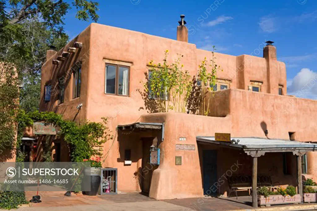 USA, New Mexico, Santa Fe, Old Santa Fe Trail, The Pink Adobe Restaurant