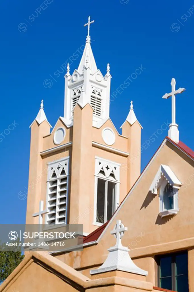 USA, New Mexico, Albuquerque, Old Town, San Felipe de Neri Church