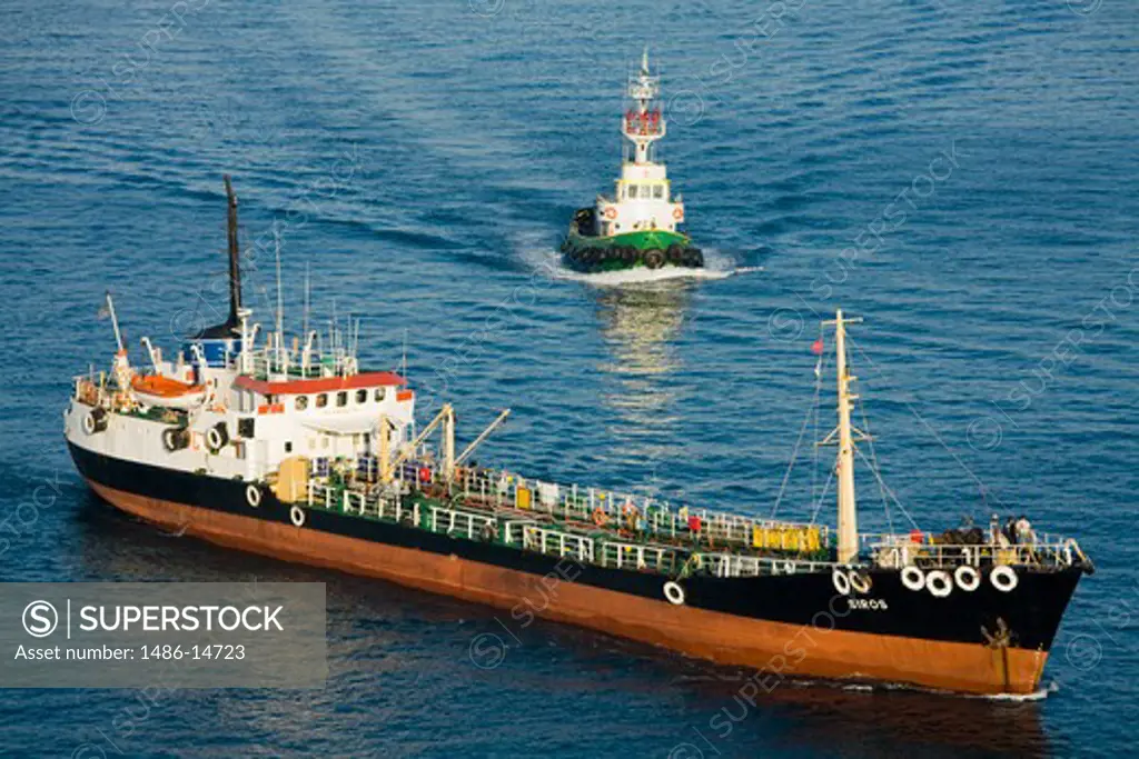 Oil tanker at the Port of Piraeus, Athens, Greece