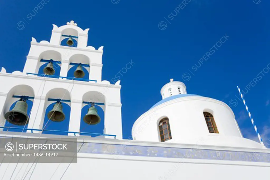 Greek Orthodox Church in Oia village, Santorini Island, Greece, Europe