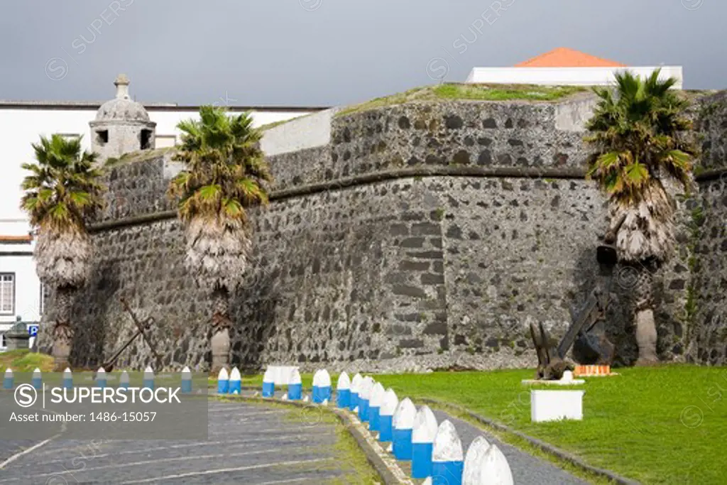 Fort Sao Bras in Ponta Delgada City, Sao Miguel Island, Azores, Portugal, Europe