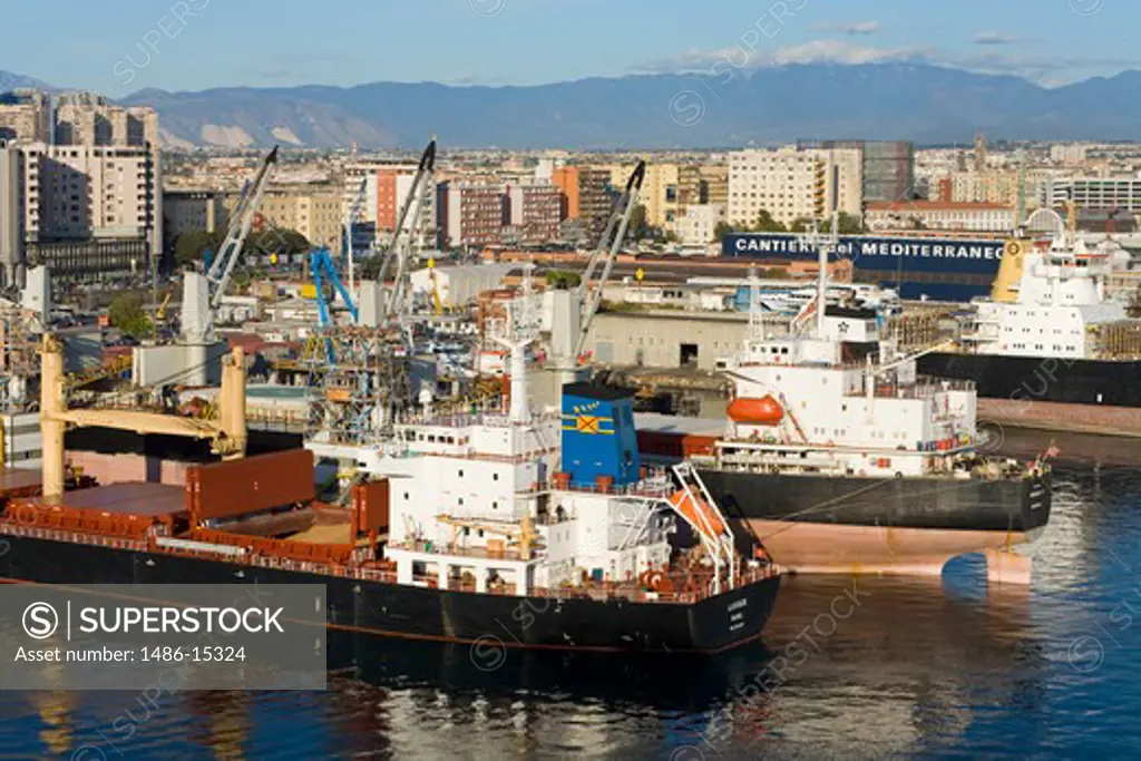 Ship in Naples Port, Campania, Italy, Europe