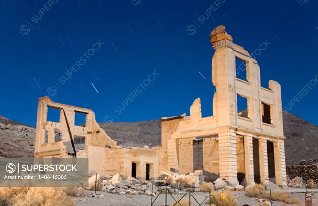 Cook Bank in the Rhyolite ghost town, Beatty, Nevada, USA, North America