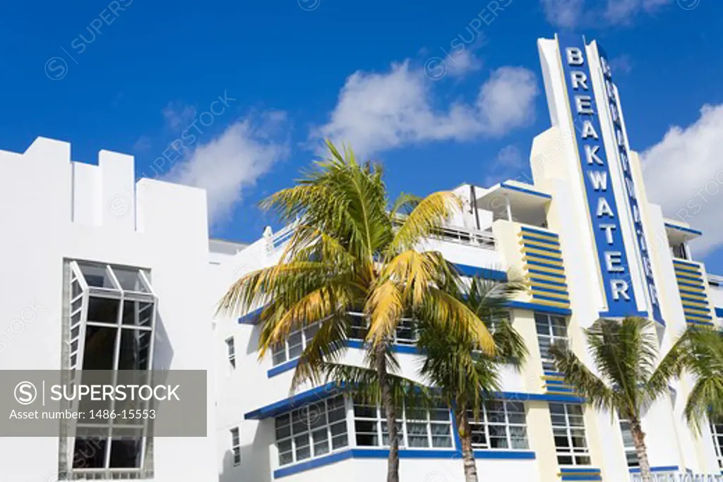 Breakwater Hotel on Ocean Drive, South Beach, City of  Miami Beach, Florida, USA