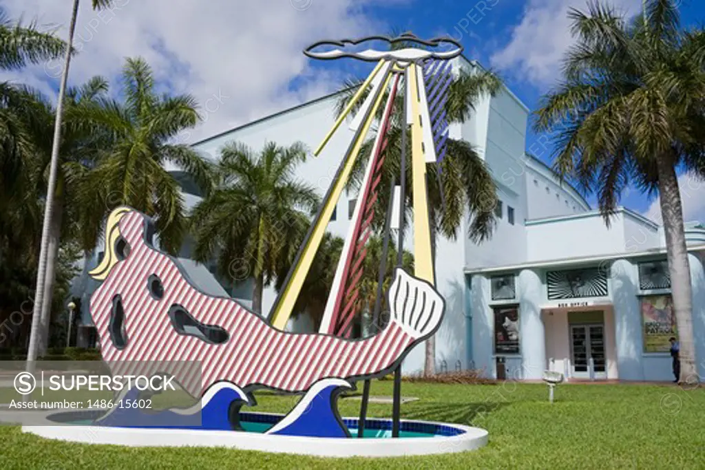 Mermaid sculpture by Roy Lichtenstein at the Fillmore, Miami Beach, Florida, USA