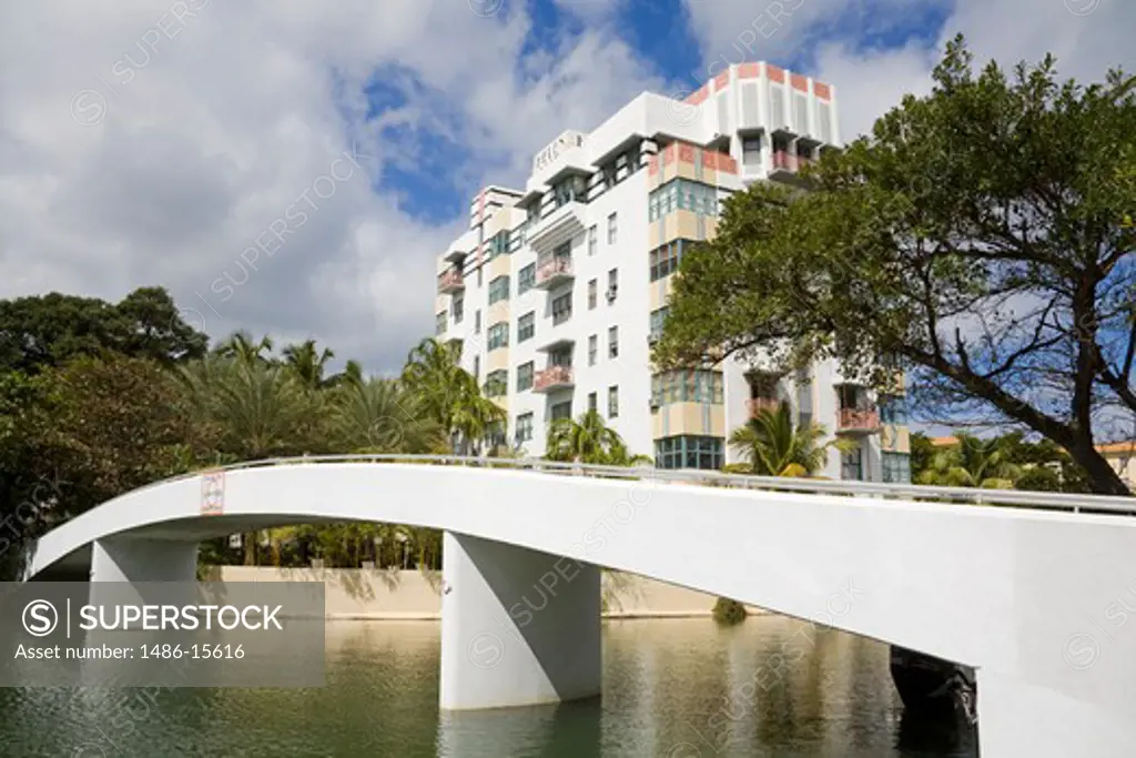 Helen Mar aparments & Collins Canal, Miami Beach, Florida, USA