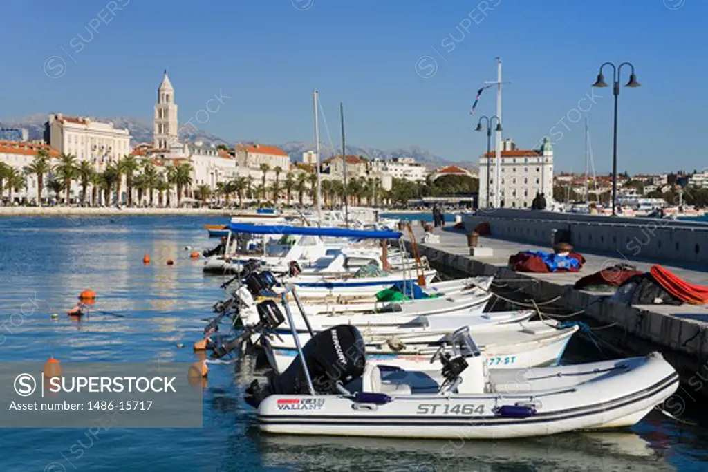 Fishing boats on the waterfront, Split, Croatia, Europe