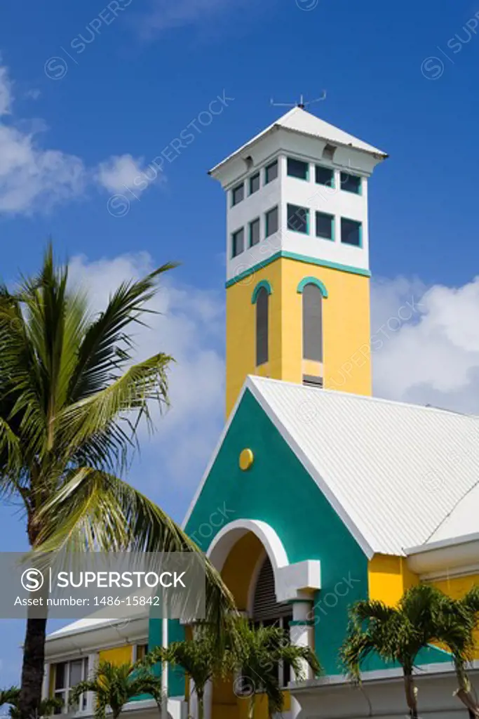 Low angle view of the Port Authority Building, Nassau, New Providence Island, Bahamas