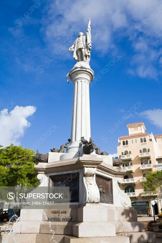 Christopher Columbus Monument in Plaza Colon, Old San Juan, San Juan, Puerto Rico
