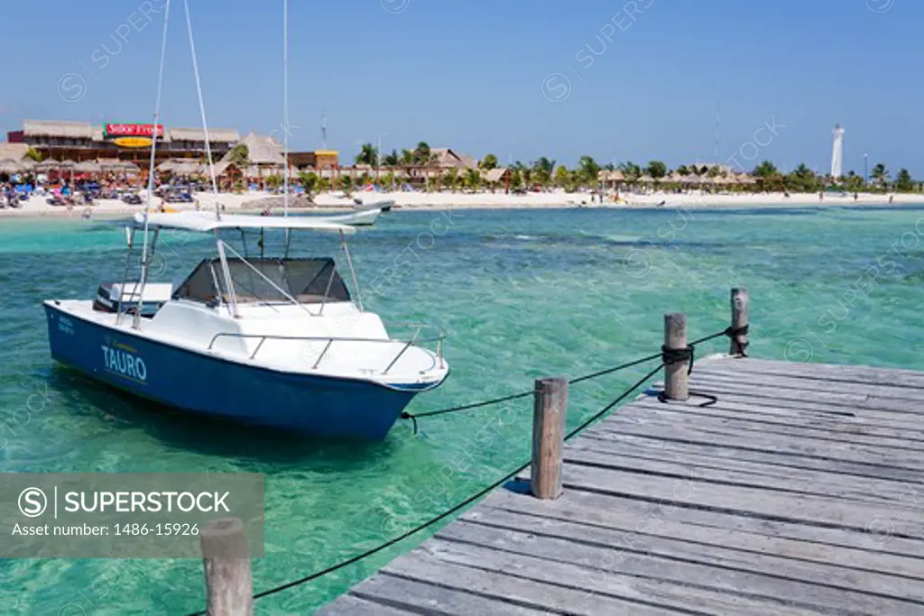 Mexico, Quintana Roo, Costa Maya,  Mahahaul Beach, Pier