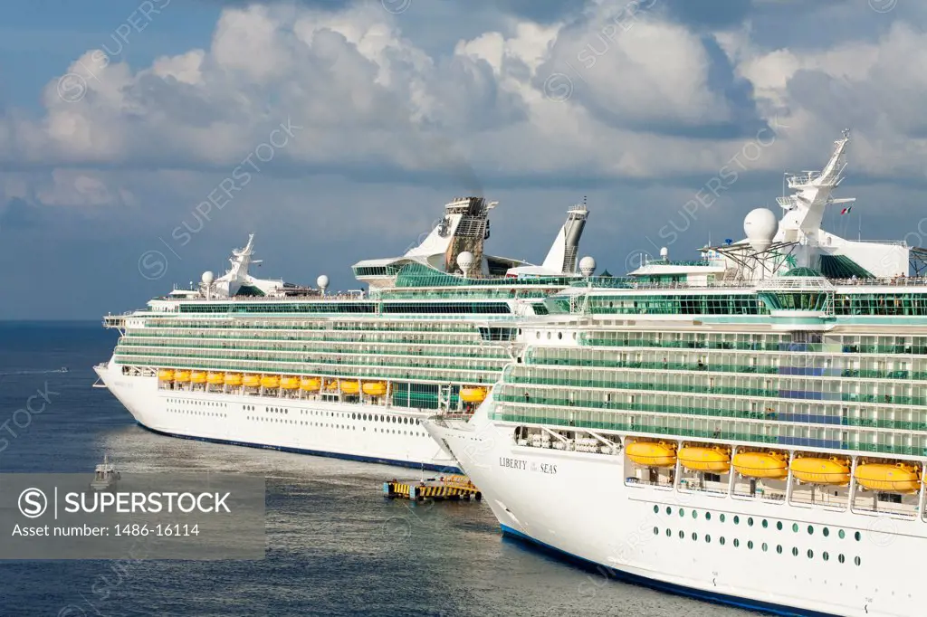Cruise ships in Puerta Maya, Cozumel, Quintana Roo, Yucatan Peninsula, Mexico