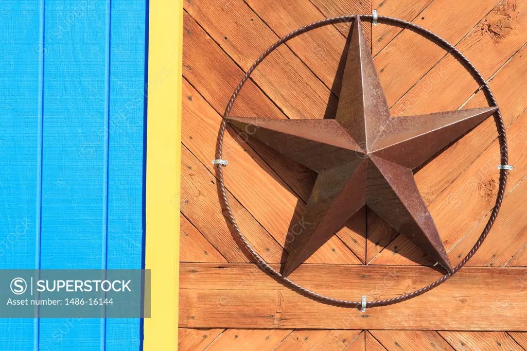 Star shape mounted on the wall of a store, North Beach, Corpus Christi, Texas, USA