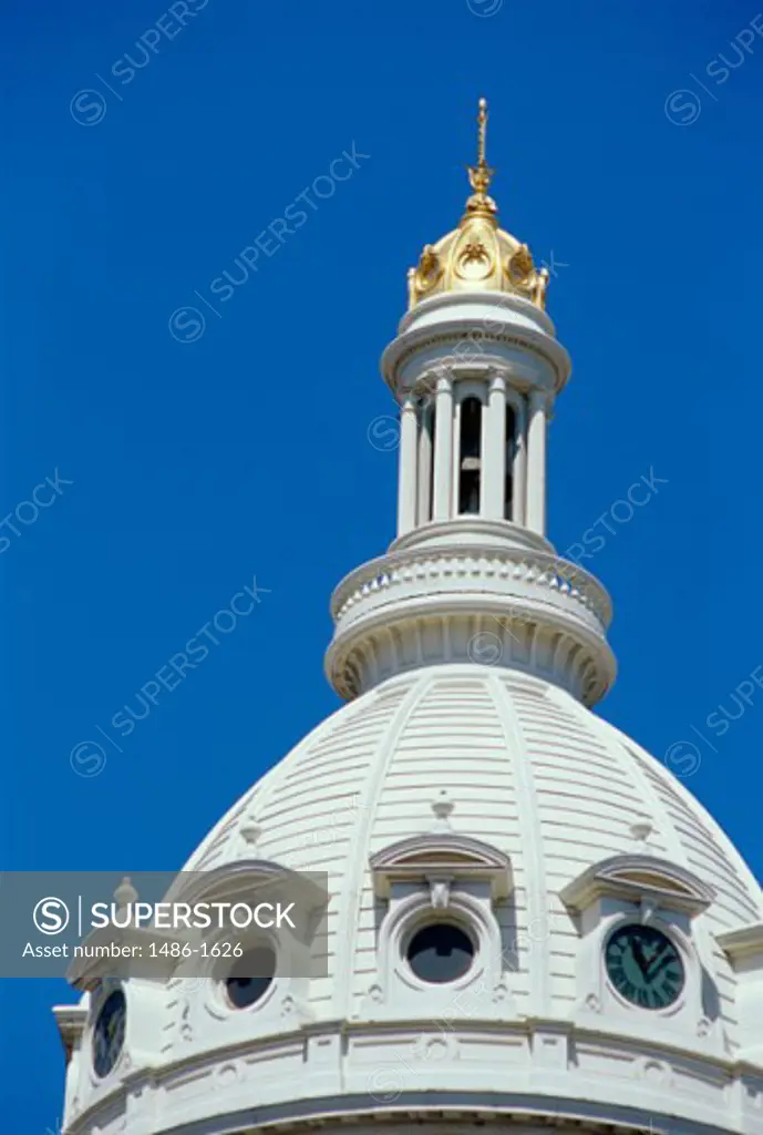 Low angle view of City Hall, Baltimore, Maryland, USA