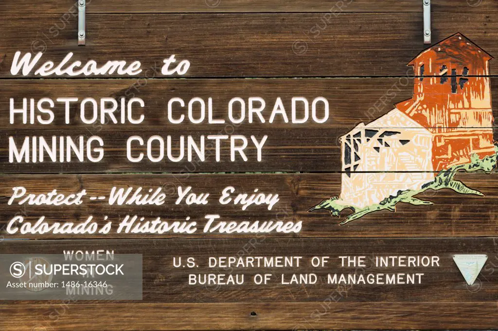 USA, Colorado, Idaho Springs, Welcome sign