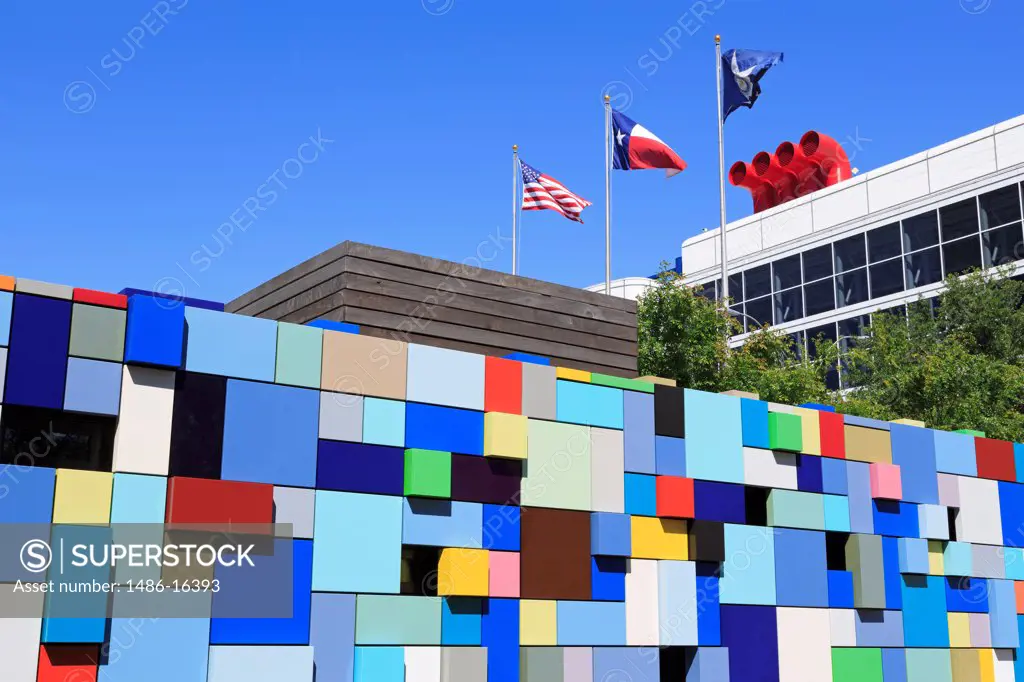 USA, Texas, Houston, Synchronicity of Color by Margo Sawyer, Discovery Park